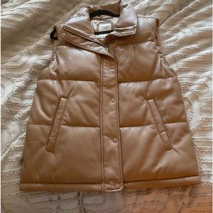 Vegan leather vest abercrombie Clearance